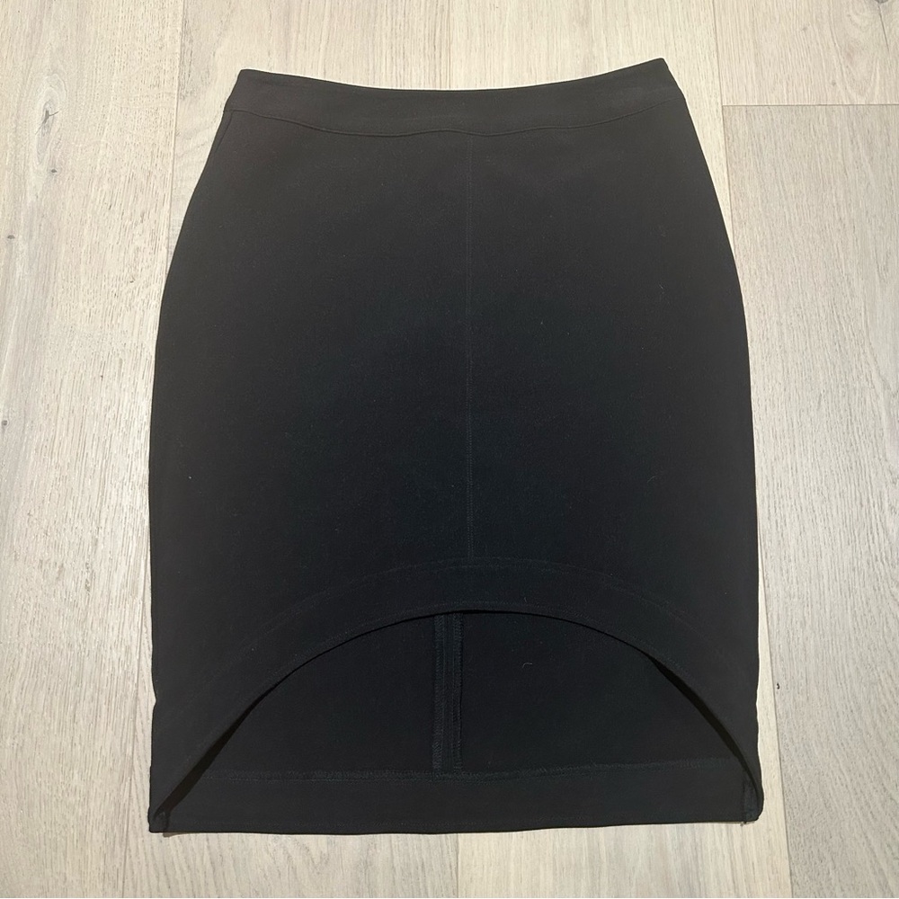 Black High-Low Pencil Skirt